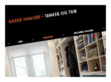 Website til GARDE HVALSØE, som laver unikke snedkermøbler til køkken, bad og garderobe
