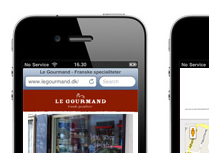 MONO website + mobilsite til delikatessebutikken Le Gourmand, København, som kræser om kunderne med franske specialiteter