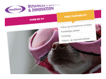 Webdesign til MindShare Business planning og innovation NU insightconsult